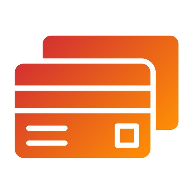 Diseño vectorial Estilo del icono de la tarjeta de crédito