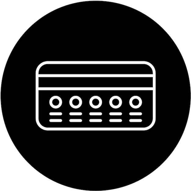 Diseño vectorial Estilo del icono de la tarjeta de crédito