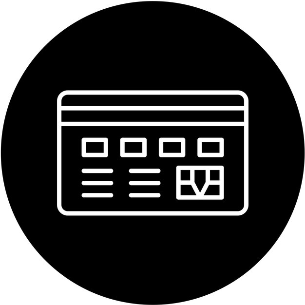 Diseño vectorial Estilo del icono de la tarjeta de crédito