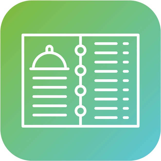 Diseño vectorial Estilo del icono de la tarjeta de menú