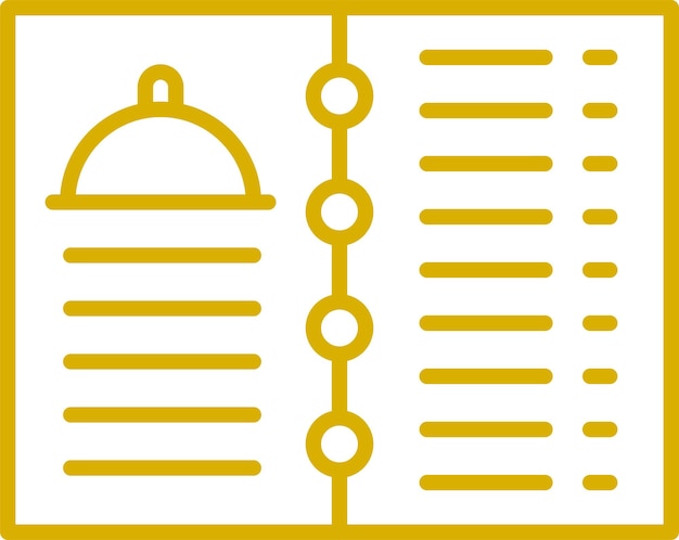 Diseño vectorial Estilo del icono de la tarjeta de menú