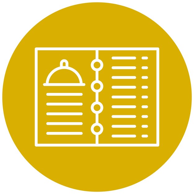 Diseño vectorial Estilo del icono de la tarjeta de menú