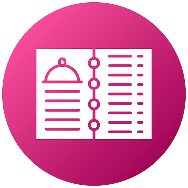 Diseño vectorial Estilo del icono de la tarjeta de menú