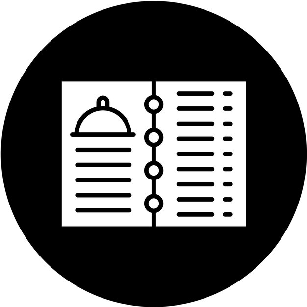 Diseño vectorial Estilo del icono de la tarjeta de menú
