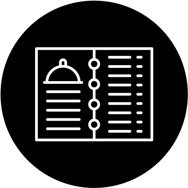 Diseño vectorial Estilo del icono de la tarjeta de menú