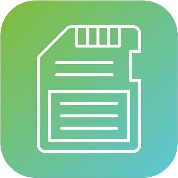 Diseño vectorial Estilo del icono de la tarjeta Sd