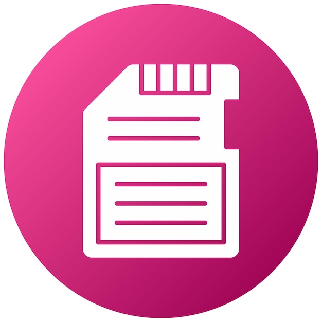 Diseño vectorial Estilo del icono de la tarjeta Sd