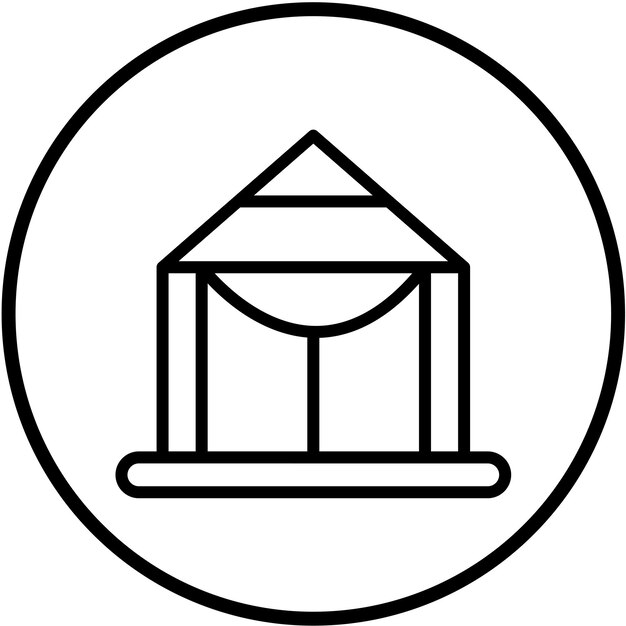 Diseño vectorial Estilo del icono de Tarp