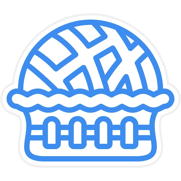 Diseño vectorial Estilo del icono de la tarta de cereza