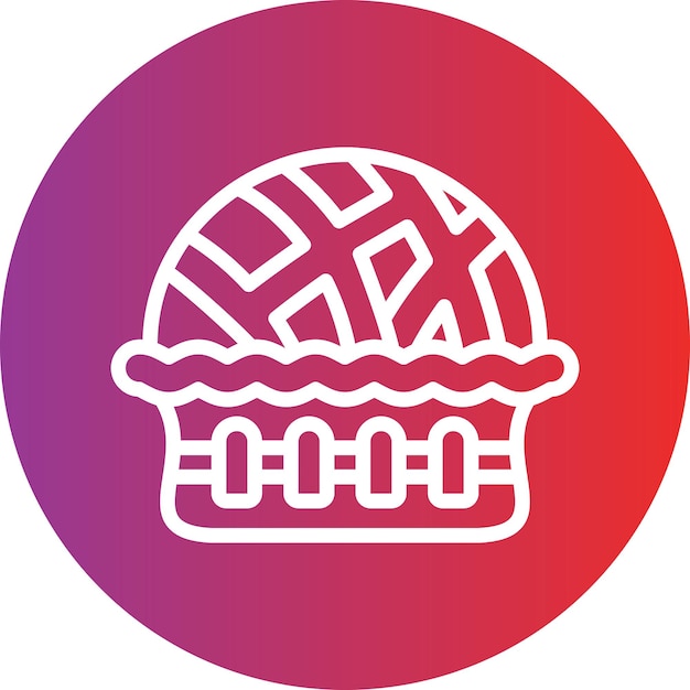 Diseño vectorial Estilo del icono de la tarta de cereza