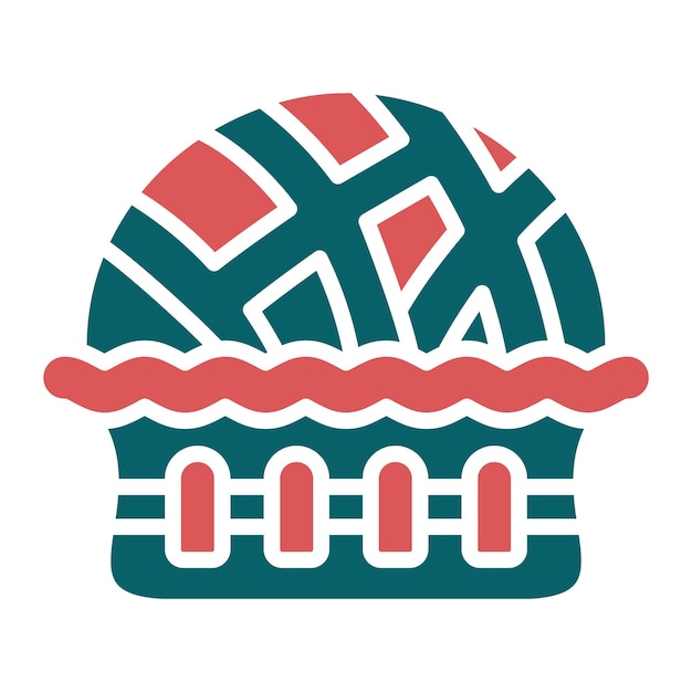 Diseño vectorial Estilo del icono de la tarta de cereza