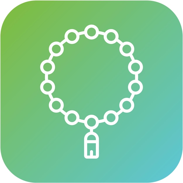Diseño vectorial estilo de icono Tasbih