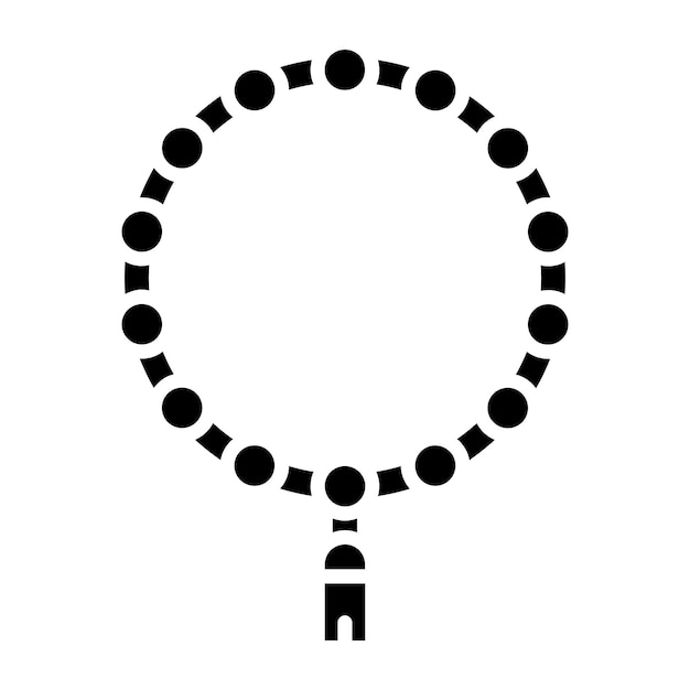 Diseño vectorial estilo de icono Tasbih