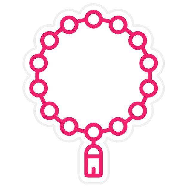 Diseño vectorial estilo de icono Tasbih