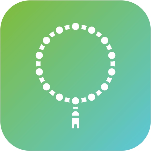 Diseño vectorial estilo de icono Tasbih
