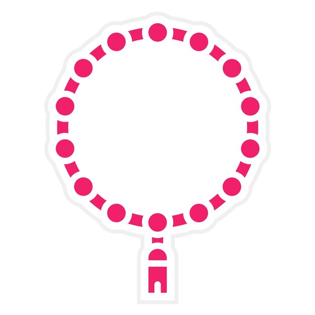 Diseño vectorial estilo de icono Tasbih