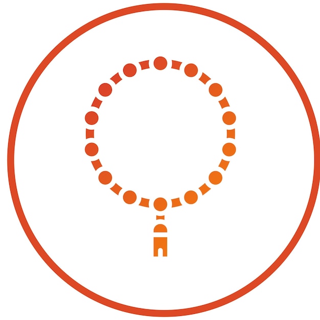 Diseño vectorial estilo de icono Tasbih