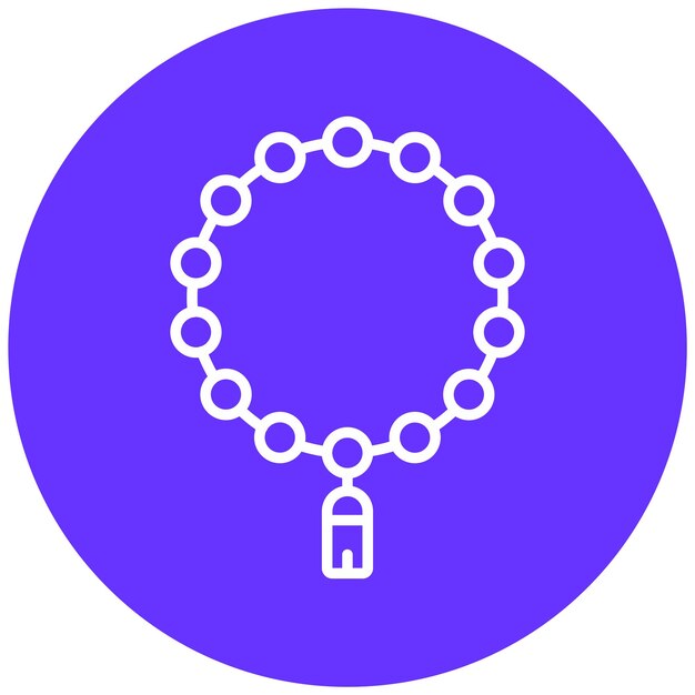 Diseño vectorial estilo de icono Tasbih