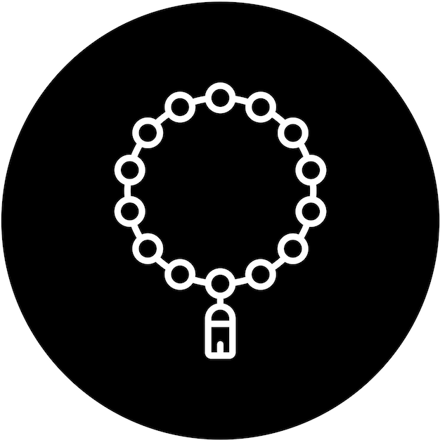 Diseño vectorial estilo de icono Tasbih