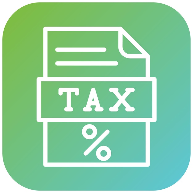 Diseño vectorial Estilo del icono de Tax Mate