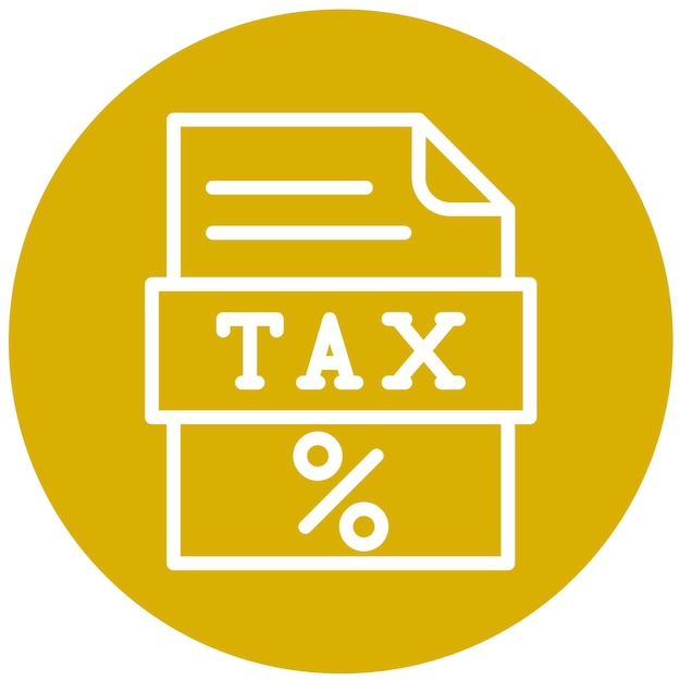Diseño vectorial Estilo del icono de Tax Mate