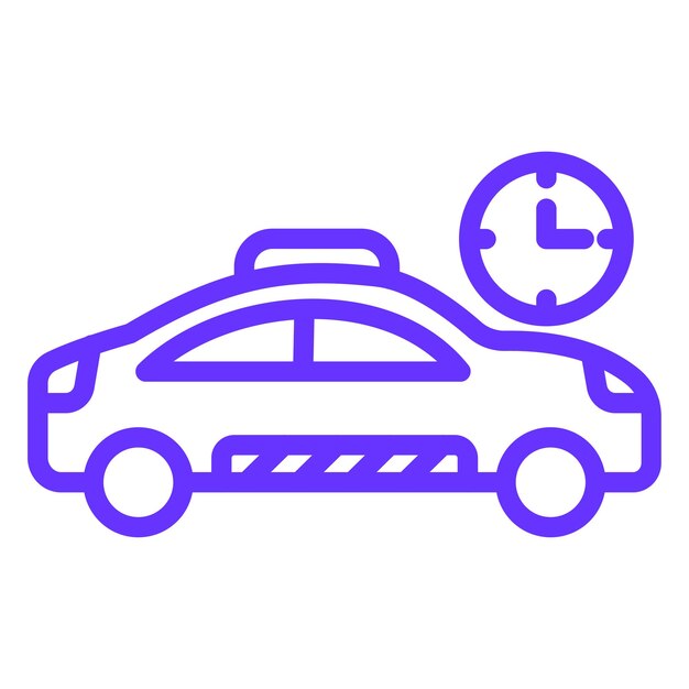 Diseño vectorial Estilo del icono del taxi ocupado