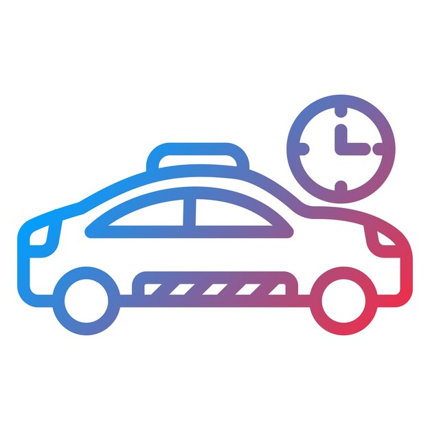 Diseño vectorial Estilo del icono del taxi ocupado