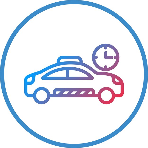 Diseño vectorial Estilo del icono del taxi ocupado