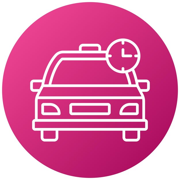 Diseño vectorial Estilo del icono del taxi ocupado