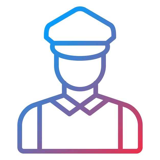 Diseño vectorial del estilo del icono del taxista