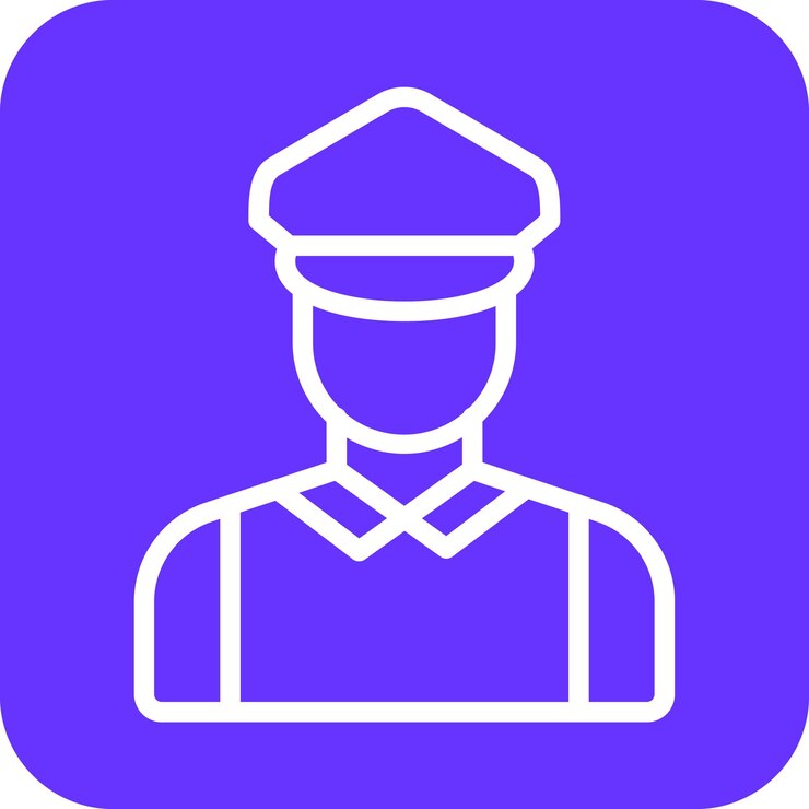 Diseño vectorial del estilo del icono del taxista