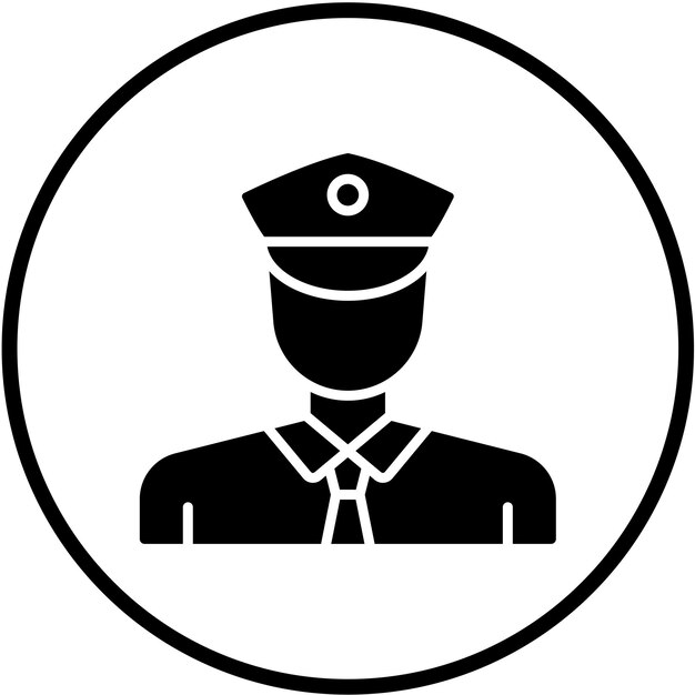 Diseño vectorial del estilo del icono del taxista