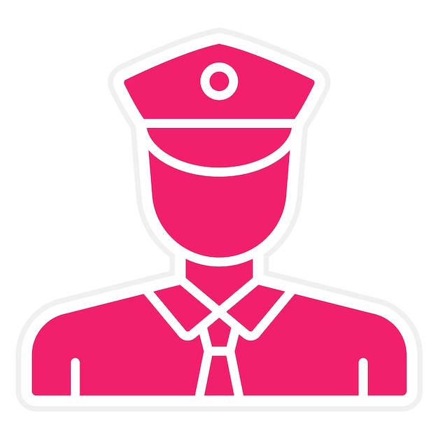 Diseño vectorial del estilo del icono del taxista