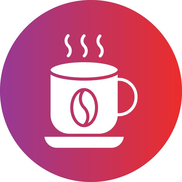 Diseño vectorial del estilo del icono de la taza de café