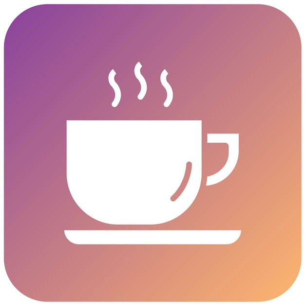 Diseño vectorial del estilo del icono de la taza de café