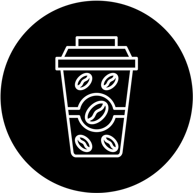 Diseño vectorial del estilo del icono de la taza de café