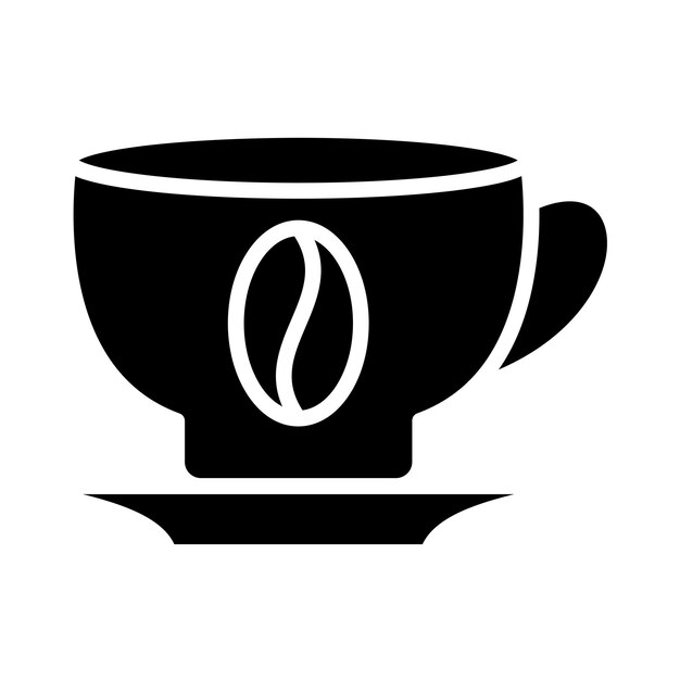 Diseño vectorial del estilo del icono de la taza de café