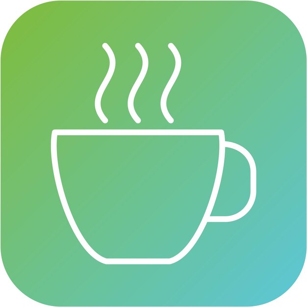 Diseño vectorial del estilo del icono de la taza de café