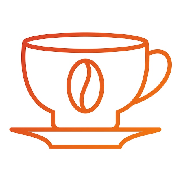 Vector diseño vectorial del estilo del icono de la taza de café