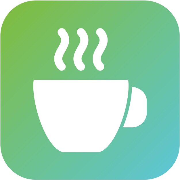 Diseño vectorial del estilo del icono de la taza de café