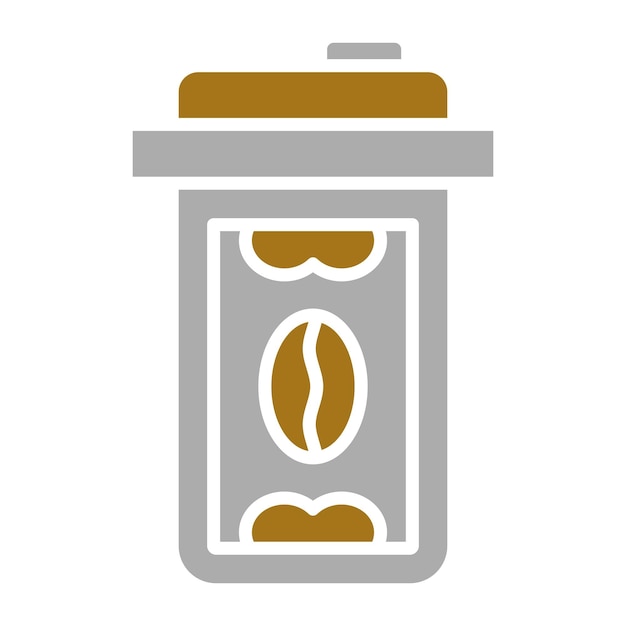 Diseño vectorial del estilo del icono de la taza de café