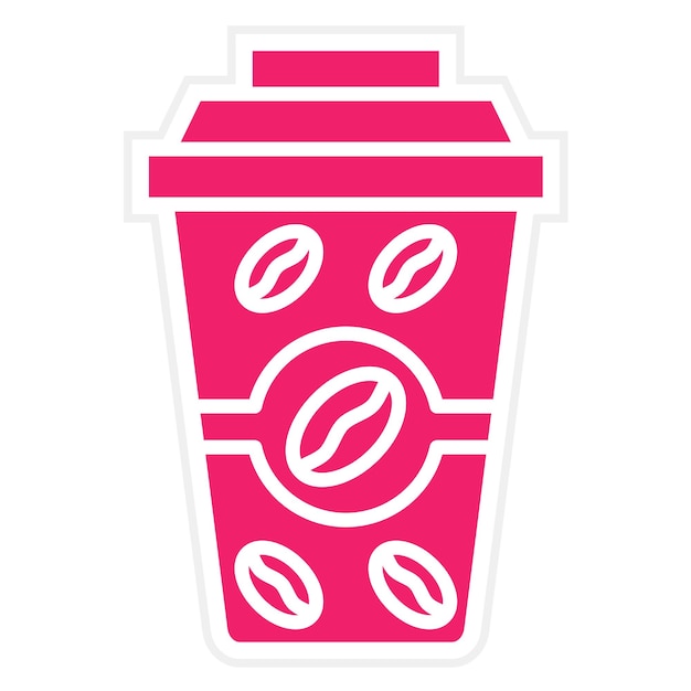Diseño vectorial del estilo del icono de la taza de café