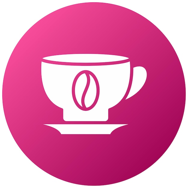 Diseño vectorial del estilo del icono de la taza de café