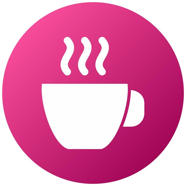Diseño vectorial del estilo del icono de la taza de café