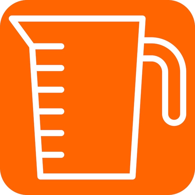 Diseño vectorial Estilo del icono de la taza de medición