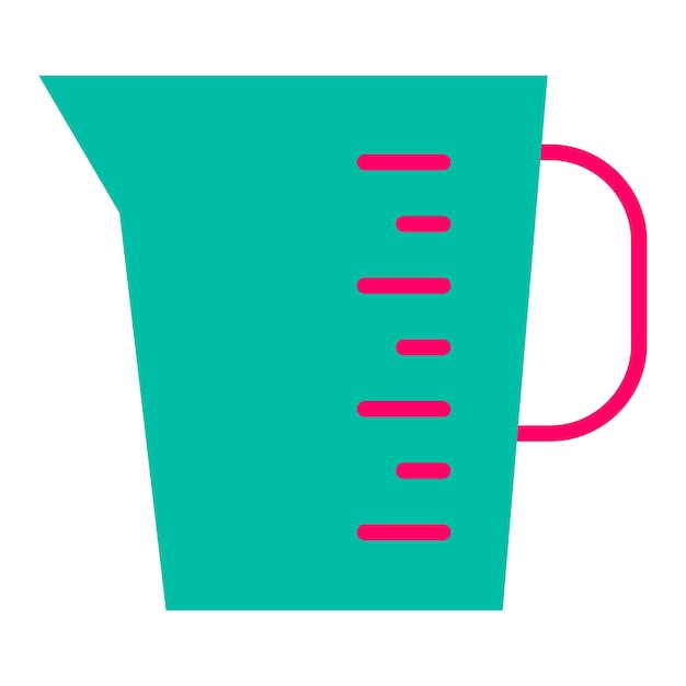 Diseño vectorial Estilo del icono de la taza de medición