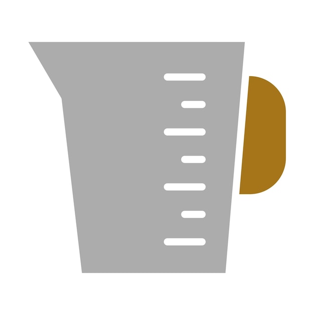 Diseño vectorial Estilo del icono de la taza de medición