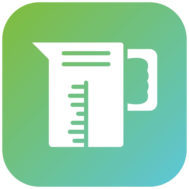 Diseño vectorial Estilo del icono de la taza de medición