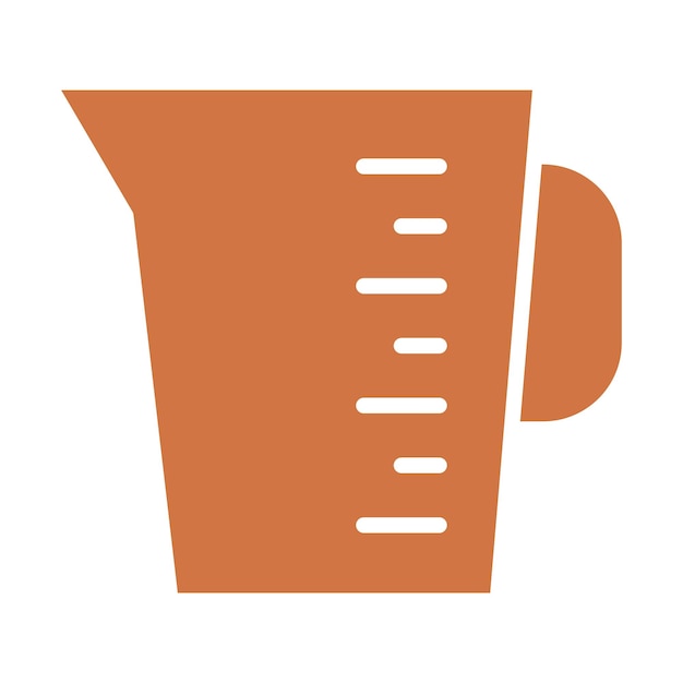 Diseño vectorial Estilo del icono de la taza de medición