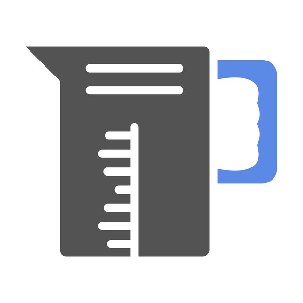 Diseño vectorial Estilo del icono de la taza de medición